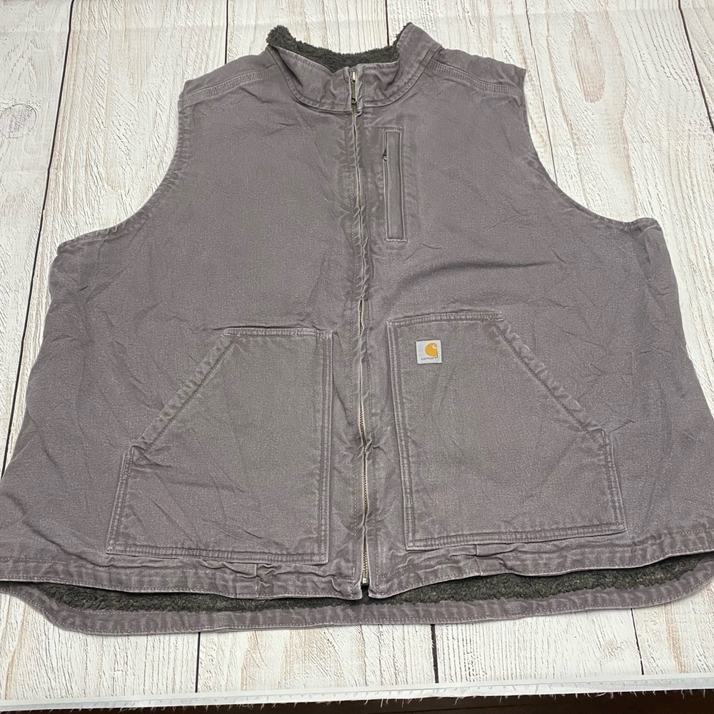 Carhartt Washed Duct Sherpa-Lined Vest 3X